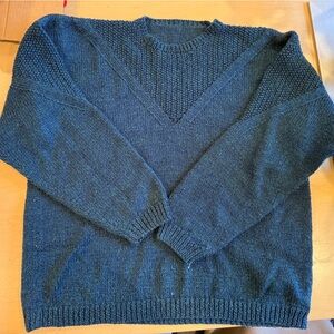Vintage Men’s Cozy Blue Knit Sweater